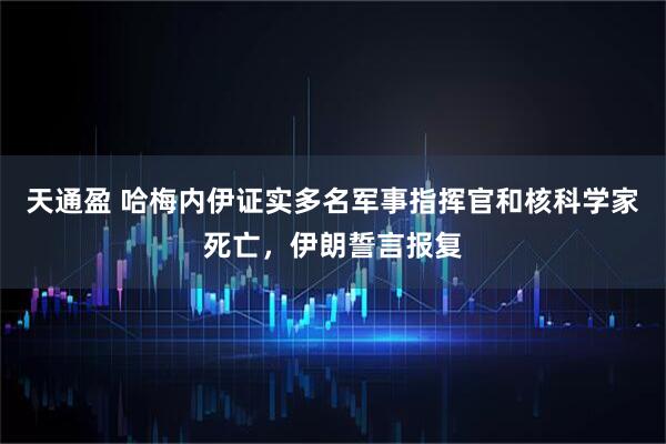 天通盈 哈梅内伊证实多名军事指挥官和核科学家死亡，伊朗誓言报复