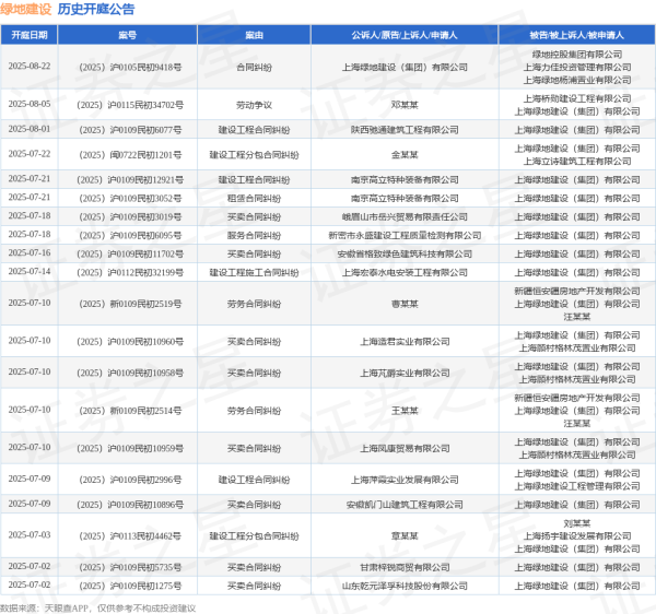 海纳策略 绿地建设作为被告/被上诉人的1起涉及服务合同纠纷的诉讼将于2025年7月1日开庭