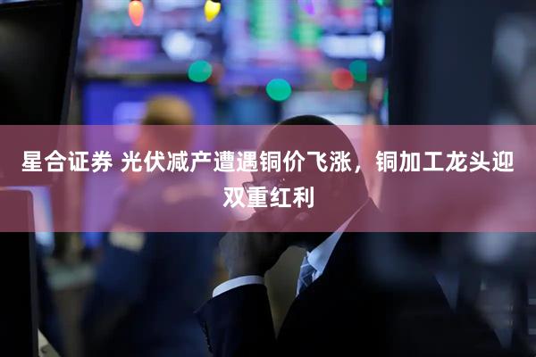 星合证券 光伏减产遭遇铜价飞涨，铜加工龙头迎双重红利