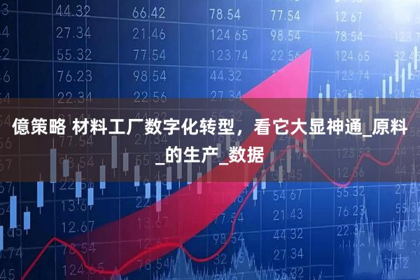 億策略 材料工厂数字化转型，看它大显神通_原料_的生产_数据