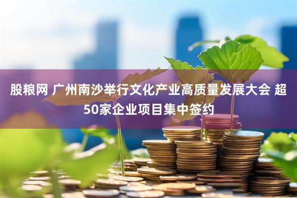 股粮网 广州南沙举行文化产业高质量发展大会 超50家企业项目集中签约